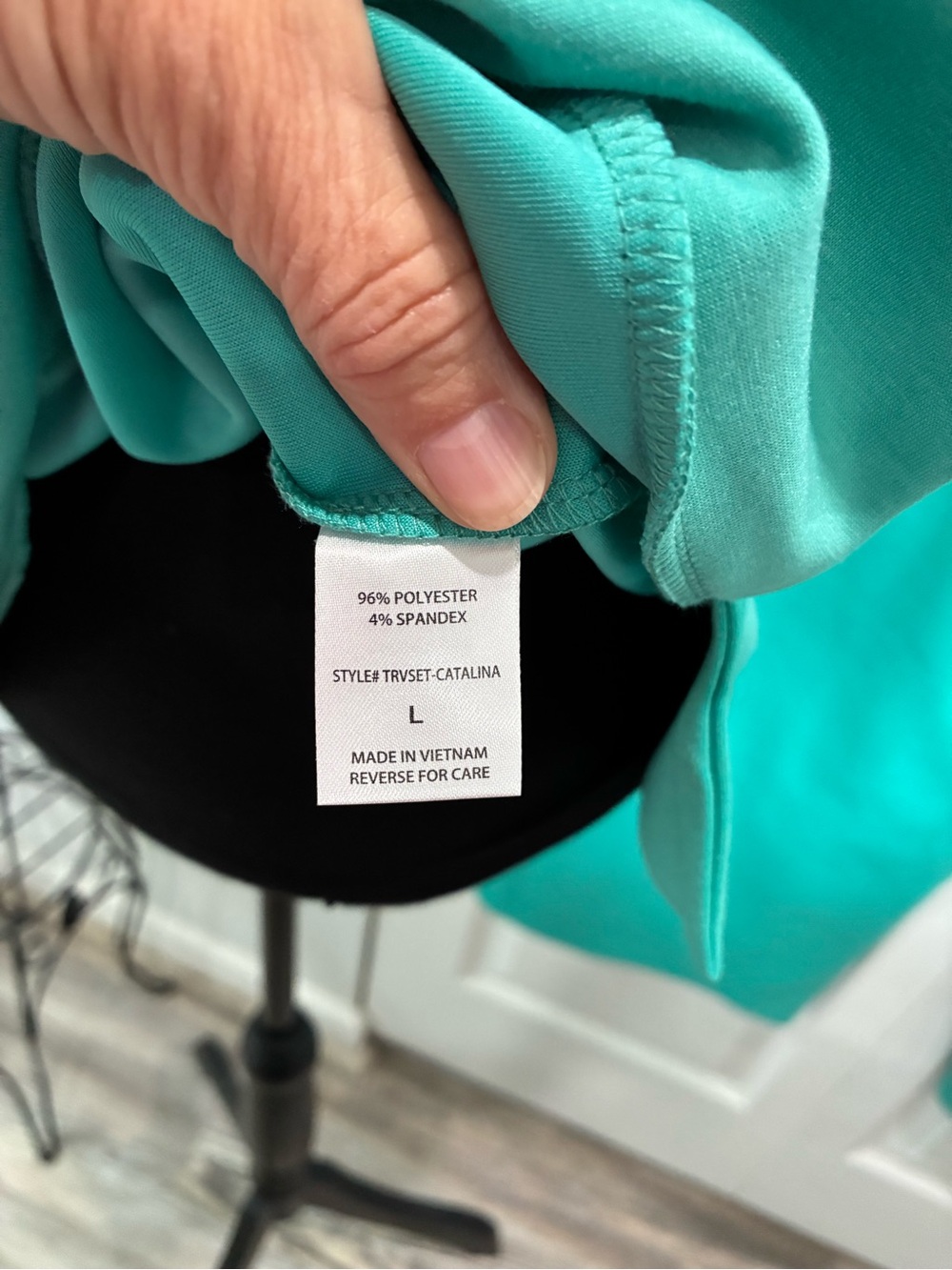 Relaxed Half-Zip Short Sleeve Top & Wide-Leg Joggers Set - Teal - Picture 13 of 13